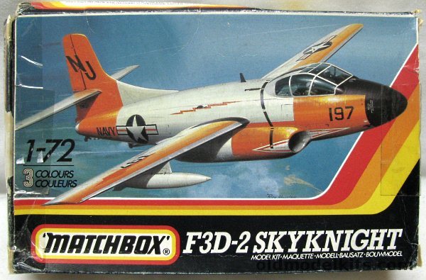 Matchbox 1/72 Douglas F3D-2 Skyknight - (F3D2), PK-134 plastic model kit